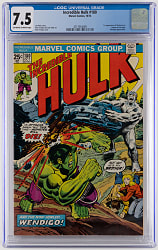 1974 Marvel Comics Incredible Hulk #180 First Cameo Appearance of Wolverine - CGC 7.5
