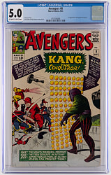 1964 Marvel Comics The Avengers #8 First Kang the Conqueror - CGC 5.0
