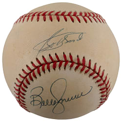 Possible Unique Bobby Bonds & Bobby Murcer "The Trade" Dual-Signed OAL/Budig Baseball