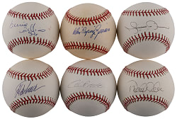 New York Yankees Dynasty Era Single-Signed Baseballs (6) with Derek Jeter & Mariano Rivera
