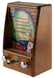 Circa 1940s Marvel's Slugger Coin Operated Countertop Arcade Game
