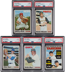1970 Topps Complete Set (720) with (5) PSA Graded Stars Plus (2) Booklet Sets (48) & Scratch-Off Set (24) - (792 Total Cards)