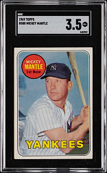 1969 Topps #500 Mickey Mantle SGC VG+ 3.5