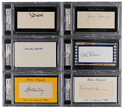 Mostly Historic Autographs Hall of Fame Signed Index Card Collection (40) - All PSA/DNA Authentic