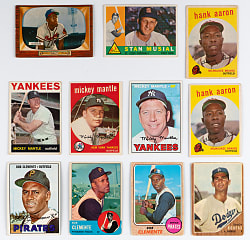 1955-1970 Mostly Topps Shoebox Collection (425) with (60+) Hall of Famers Including (5) Hank Aaron & (3) Mickey Mantle