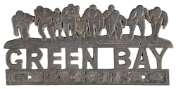 1930s Green Bay Packers Ornate License Plate Topper Issued by Packers Player Hank Bruder