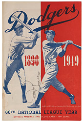 1949 Brooklyn Dodgers Program Signed by Joe Louis