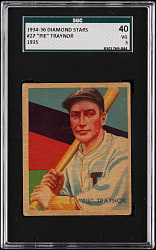 1934-1936 Diamond Stars #27 Pie Traynor SGC VG 3