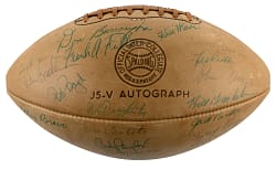 1957 Los Angeles Rams Team-Signed Football with (35) Signatures Including Norm Van Brocklin, Les Richter & Crazy Legs Hirsch