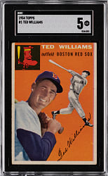 1954 Topps #1 Ted Williams SGC EX 5