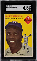 1954 Topps #10 Jackie Robinson SGC VG/EX+ 4.5
