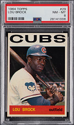 1964 Topps #29 Lou Brock PSA NM-MT 8 from #24 PSA Registry Set Break
