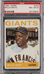 1964 Topps #150 Willie Mays PSA NM-MT 8 from #24 PSA Registry Set Break