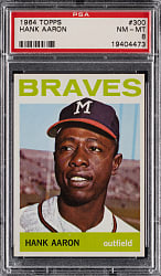 1964 Topps #300 Hank Aaron PSA NM-MT 8 from #24 PSA Registry Set Break