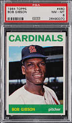 1964 Topps #460 Bob Gibson PSA NM-MT 8 from #24 PSA Registry Set Break