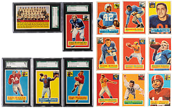 1956 Topps Football Complete Set (120) with (5) SGC NM 7 to NM/MT 8 Graded Keys