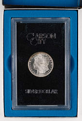 1885-CC GSA Morgan Silver Dollar from Carson City with Black Box