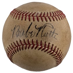 Babe Ruth Signed OAL/Harridge Baseball - PSA/DNA Overall Grade 6, Signature Grade 7