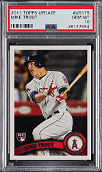 2011 Topps Update #US175 Mike Trout Rookie PSA GEM MINT 10