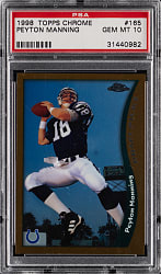 1998 Topps Chrome Football #165 Peyton Manning Rookie PSA GEM MINT 10