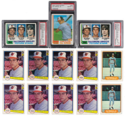 1982 Cal Ripken Jr. Rookie Collection (17) with (3) PSA NM-MT 8 Including 1982 Topps Traded #98T