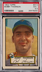 1952 Topps #313 Bobby Thomson High Number PSA EX+ 5.5