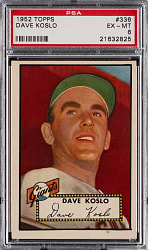 1952 Topps #336 Dave Koslo High Number PSA EX-MT 6