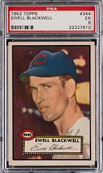 1952 Topps #344 Ewell Blackwell High Number PSA EX 5