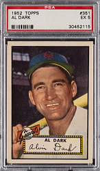 1952 Topps #351 Al Dark High Number PSA EX 5
