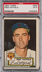 1952 Topps #354 Fred Hatfield High Number PSA EX 5