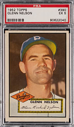 1952 Topps #390 Glenn Nelson High Number PSA EX 5