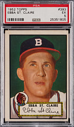 1952 Topps #393 Ebba St. Claire High Number PSA EX 5