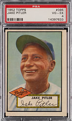 1952 Topps #395 Jake Pitler High Number PSA VG-EX 4