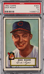 1952 Topps #363 Dick Rozek High Number PSA EX 5