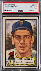 1952 Topps #375 Jack Merson High Number PSA EX-MT 6