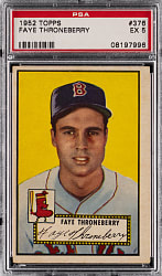 1952 Topps #376 Faye Throneberry High Number PSA EX 5