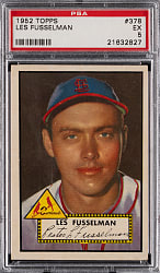 1952 Topps #378 Les Fusselman High Number PSA EX 5