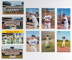 1959-1975 Los Angeles Dodgers Postcard Collection (58) with Drysdale, Hodges, Koufax & Snider Plus (6) Autographed
