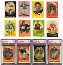 1958 Topps Football Near Complete Set (131/132) with (7) PSA Graded