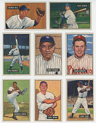 1951 Bowman Partial Set (187/324) with (9) Hall of Famers & (13) High Numbers