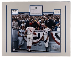 1970 All-Star Game First Pitch Multi-Signed Display with Richard Nixon, Johnny Bench, Gil Hodges & Earl Weaver - All Certified