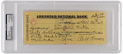 Signed 1949 Al Simmons Personal Check PSA Authentic