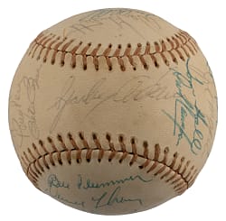 1974 Cincinnati Reds "Big Red Machine" Team-Signed ONL/Feeney Baseball with (28) Signatures Including (4) Hall of Famers & Pete Rose - Full PSA/DNA LOA