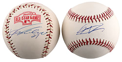 Vladimir Guerrero Sr. & Jr. Single-Signed Baseball Pair with PSA/JSA Certification