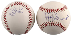 Albert Pujols "3x MVP" Inscribed & Ichiro Suzuki Single-Signed OML/Selig Baseball Pair - PSA/JSA LOAs