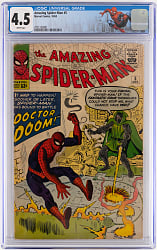 1963 Marvel Comics Amazing Spider-Man #5 Early Doctor Doom Appearance - CGC 4.5