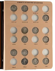 1917-1930 Standing Liberty Silver Quarters (25) in Dansco Album