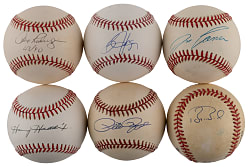 Single-Signed Baseball Collection (27) with Several Superstars Including Barry Bonds & Alex Rodriguez "40-40" - Many Individually Certified