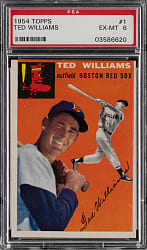 1954 Topps #1 Ted Williams PSA EX-MT 6
