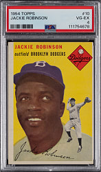 1954 Topps #10 Jackie Robinson PSA VG-EX 4